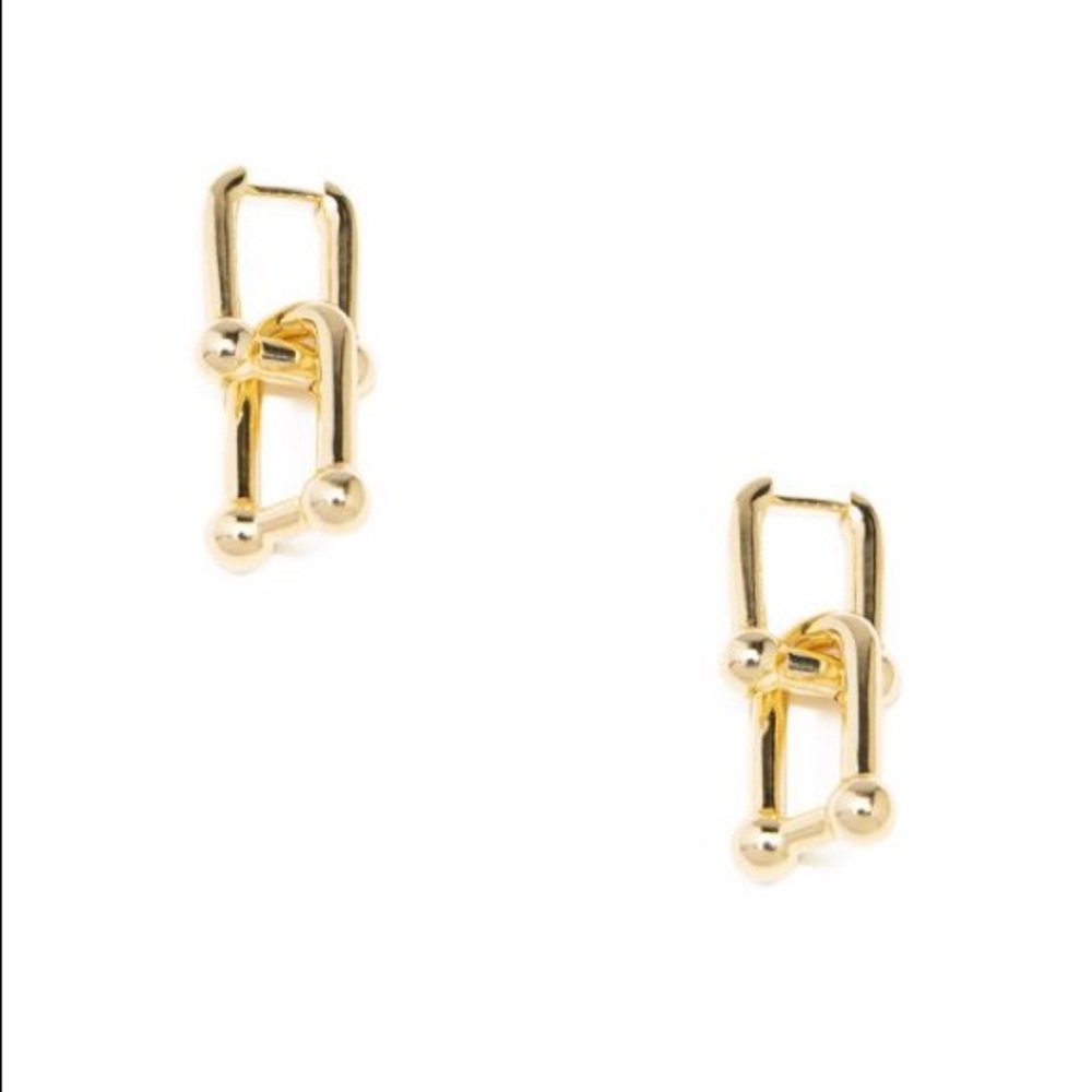 Bold Chunky Link Earrings in Gold